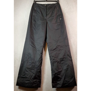 Nils Snow Pants Womens Size 28 Black Polyester Pockets Flat‎ Front Wind Leg EUC
